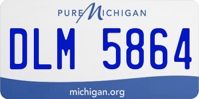 MI license plate DLM5864