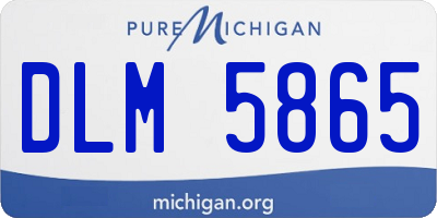 MI license plate DLM5865