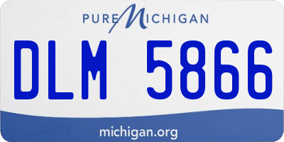 MI license plate DLM5866