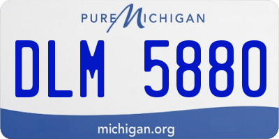 MI license plate DLM5880