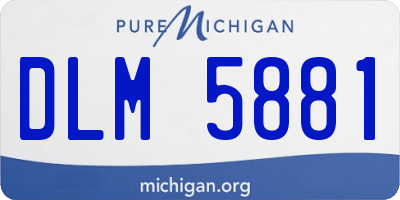 MI license plate DLM5881
