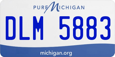 MI license plate DLM5883