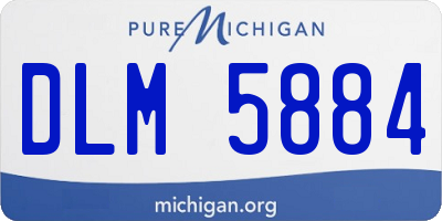 MI license plate DLM5884