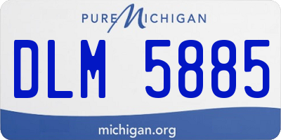 MI license plate DLM5885