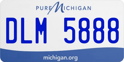 MI license plate DLM5888