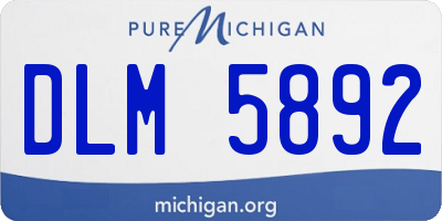MI license plate DLM5892