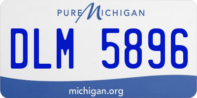 MI license plate DLM5896