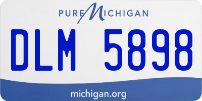 MI license plate DLM5898