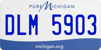MI license plate DLM5903