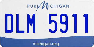 MI license plate DLM5911
