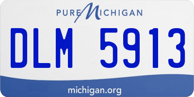 MI license plate DLM5913