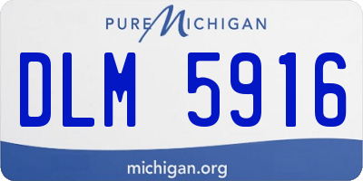 MI license plate DLM5916
