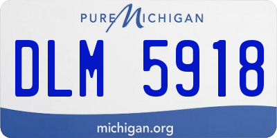 MI license plate DLM5918
