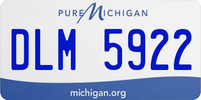 MI license plate DLM5922
