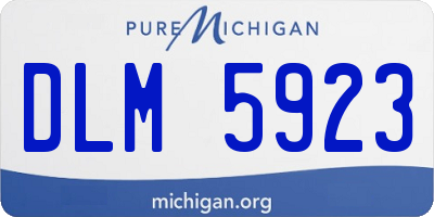 MI license plate DLM5923