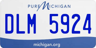 MI license plate DLM5924