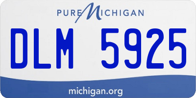 MI license plate DLM5925
