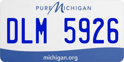 MI license plate DLM5926