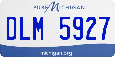 MI license plate DLM5927