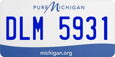 MI license plate DLM5931