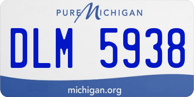 MI license plate DLM5938
