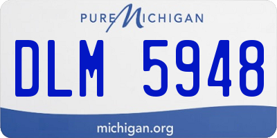 MI license plate DLM5948