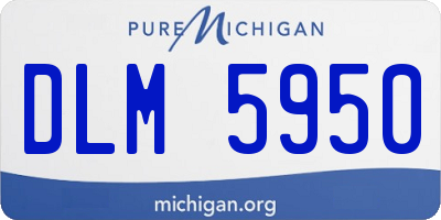 MI license plate DLM5950