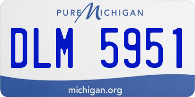 MI license plate DLM5951