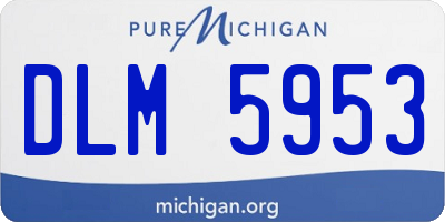 MI license plate DLM5953
