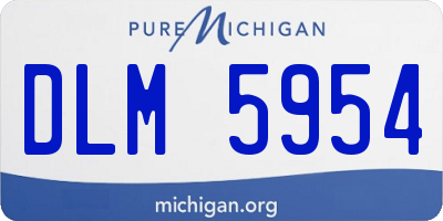 MI license plate DLM5954