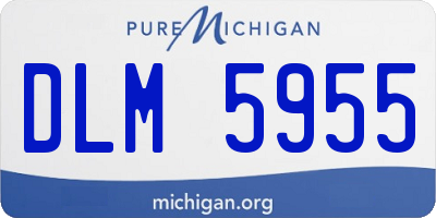 MI license plate DLM5955