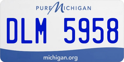 MI license plate DLM5958