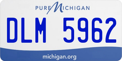 MI license plate DLM5962