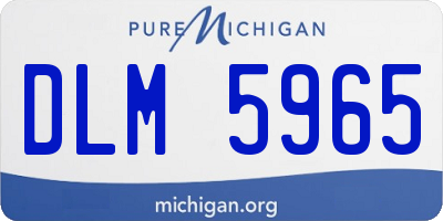 MI license plate DLM5965