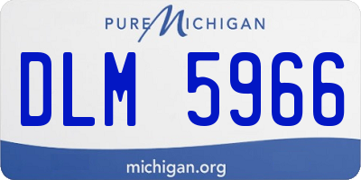 MI license plate DLM5966