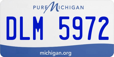 MI license plate DLM5972
