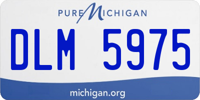 MI license plate DLM5975