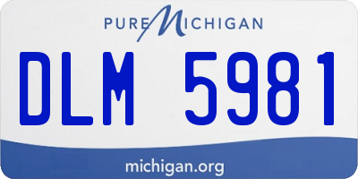 MI license plate DLM5981