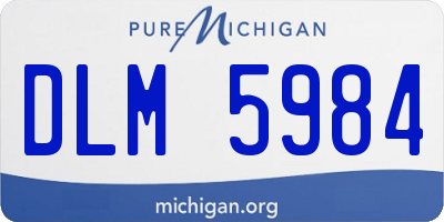 MI license plate DLM5984