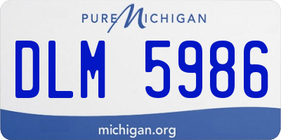 MI license plate DLM5986