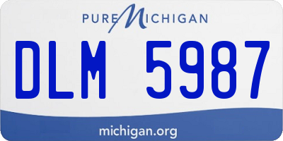 MI license plate DLM5987