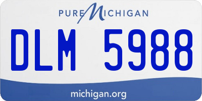 MI license plate DLM5988