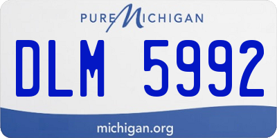 MI license plate DLM5992