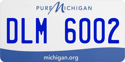 MI license plate DLM6002