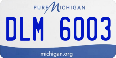 MI license plate DLM6003