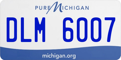 MI license plate DLM6007
