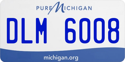 MI license plate DLM6008