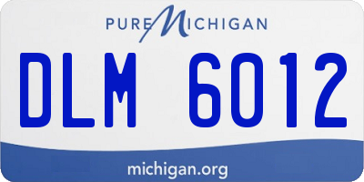 MI license plate DLM6012