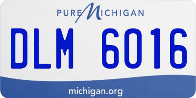 MI license plate DLM6016