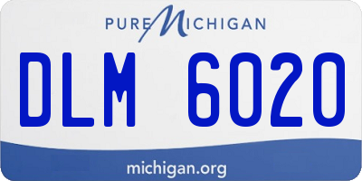 MI license plate DLM6020